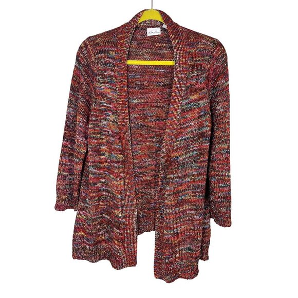 Kim Rogers Knit Sweater L Colorful Boho Western Artsy Retro Classic Southwest - Picture 1 of 10